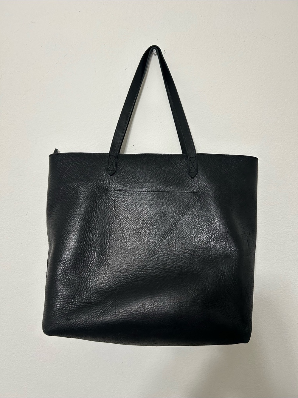 Classic madewell transport Black Leather Tote Bag - Women